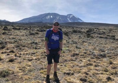 John Quinn preparing for his climb of Mt Kilimanjaro, helping to raise funds for St Andrew's Hospice