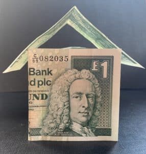 a house made of banknotes