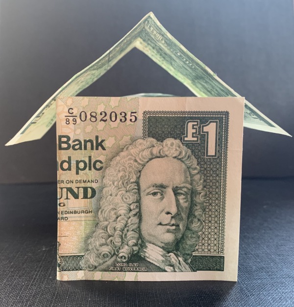 a house made of banknotes