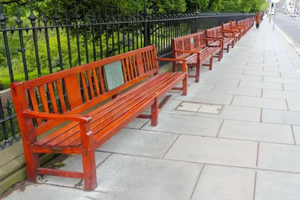 picture of benches in a conservation area in Edinburgh