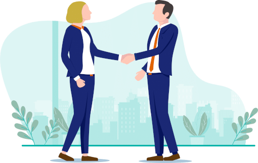 Business handshake displaying Work Life